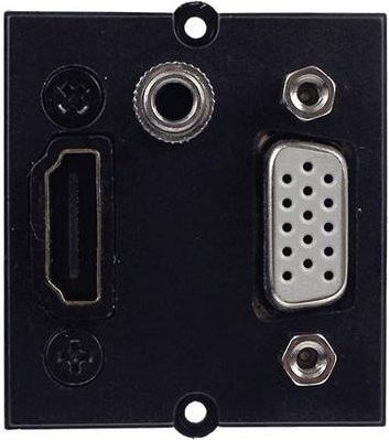 Bachmann 917.226 Einbaumodul in Schwarz mit HDMI und 3,5 mm Klinke - Bild 1