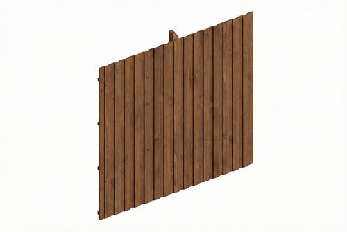 SKANHOLZ Carport-Rückwand aus Fichte in Nussbaum Braun, B/H: 362 x 330 cm - Bild 1