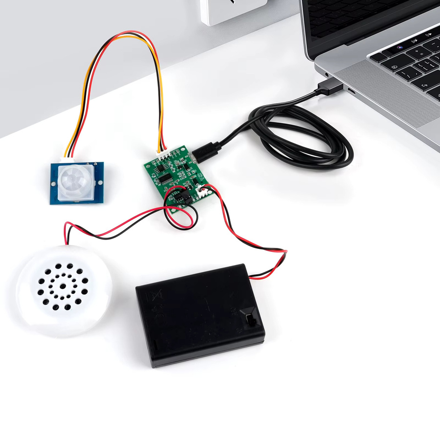 DIYmall PIR-Infrarotsensor mit Tonaufnahmemodul und MP3-Sprachwiedergabe-Kit inklusive USB- und TF-Karten-Unterstützung - Bild 3
