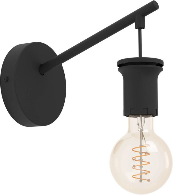 Eglo Wandleuchte Capoliveri Schwarz aus Stahl mit E27 Fassung, Breite: 14 cm, Höhe: 12 cm - Bild 1