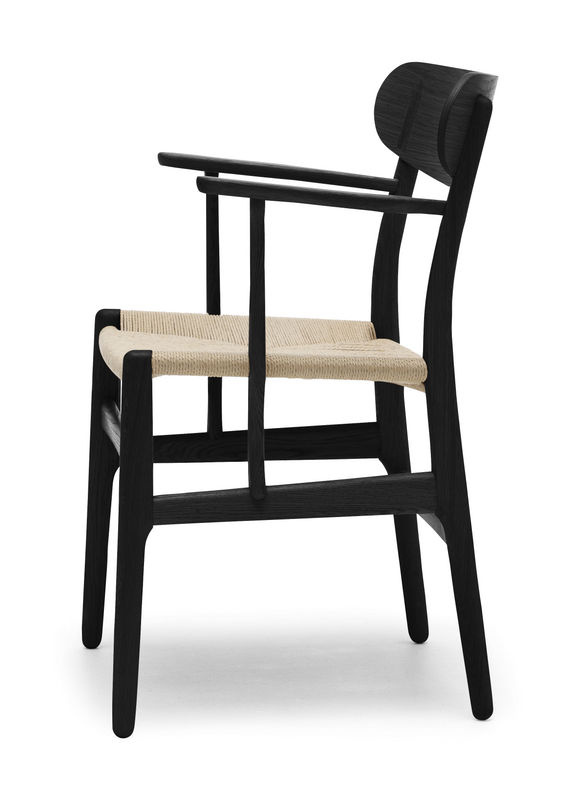 Carl Hansen & Søn CH26 Stuhl in Schwarz mit Stoffbezug - Bild 2