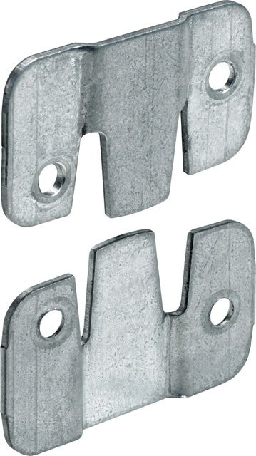 Hettich Universalverbinder aus verzinktem Stahl in Silber, 4 Stück, Breite: 27 mm, Tiefe: 44 mm - Bild 1