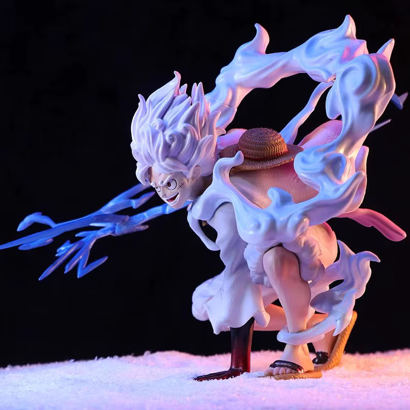 Bandai Anime Ruffy Gear 5 Nika Sonnengott Actionfigur aus PVC, weiß, Höhe: 19 cm - Bild 3