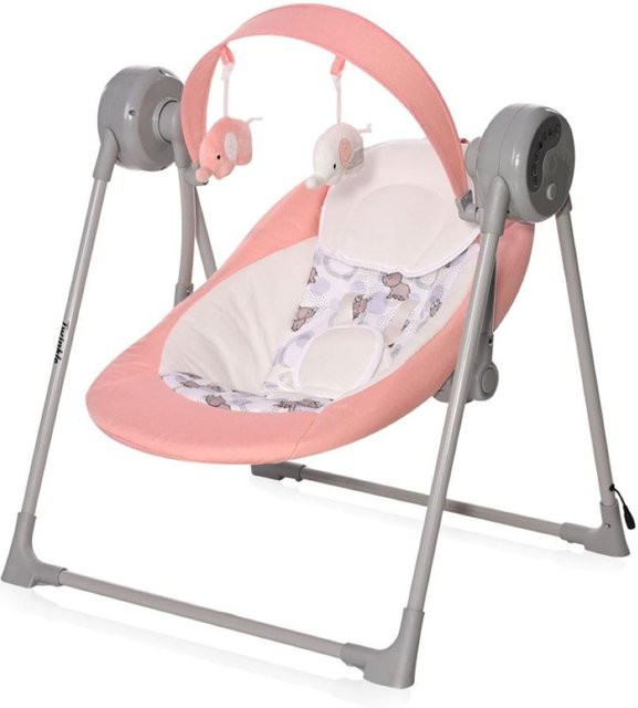 Lorelli Babywippe Twinkle mit Musik, Schwingfunktion und Timer in Pink, klappbar - Bild 1