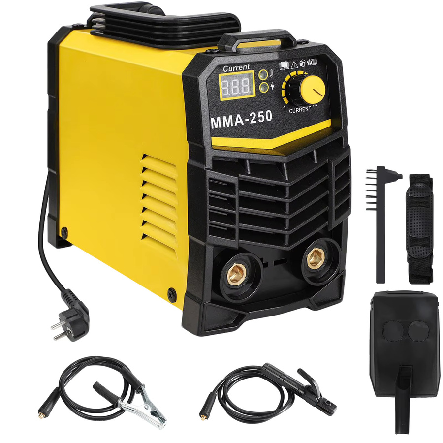 Tragbarer Inverter-Lichtbogenschweißer ZX7 250A MMA-Schweißgerät in Gelb-Orange für Autoreparaturen und Schweißarbeiten - Bild 7