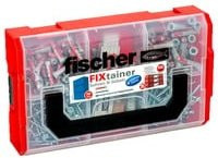 Fischer FixTainer Set mit Dübeln und Schrauben aus Nylon in Grau und Rot - Bild 1