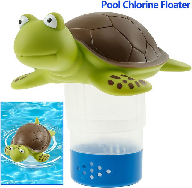 Willstar Pool-Chlor-Schwimmer Schildkröten-Chlorinator aus Kunststoff in Grün und Multicolour mit verstellbarer Dosierung zur Pool-Reinigung - Bild 1