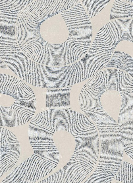 Sandberg Mural Zen Tapete Vlies Indigo Blue Minimalist Design - Bild 1
