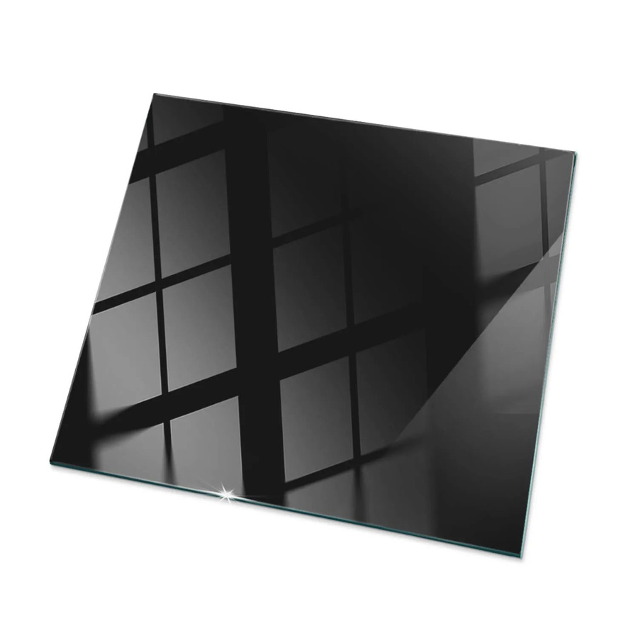 Tulup Tischplatte aus Glas in Schwarz Glatt, quadratisch, B/T: 60 x 60 cm - Bild 2