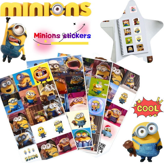 Minions Dave Bob Tim Aufkleber, multicolor - Bild 1