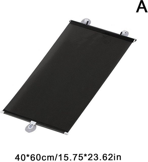 Automatisches Sonnenschutzrollo in Schwarz, thermoisolierender und UV-beständiger Verdunkelungsvorhang für Schlafzimmer, Wohnzimmer, Küche oder Auto - Bild 1