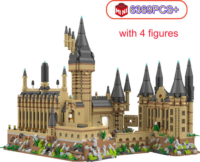 HUATEC Magic Castle Micro Bausteine Modell Kit mit Beleuchtung, kreatives Architektur MOC Set für Kinder, Mehrfarbig - Bild 1