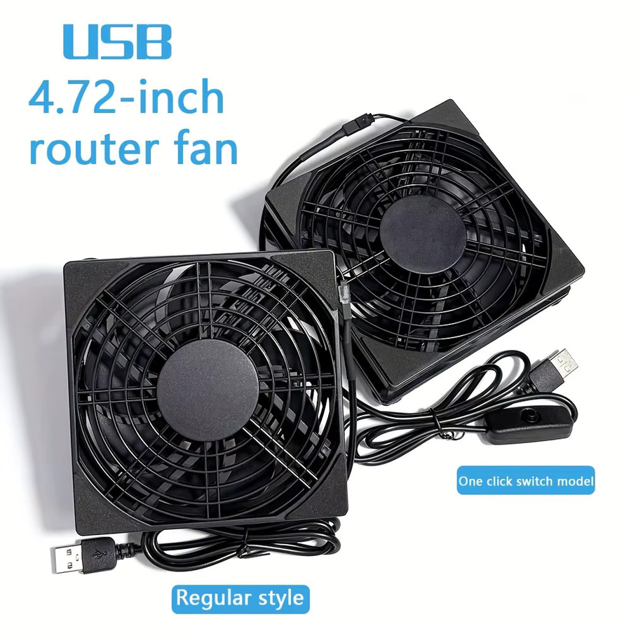 AuyiHomu Multifunktionaler USB-Lüfter in Schwarz zur effizienten Wärmeableitung für PS5, Xbox, PC und Router - Bild 6