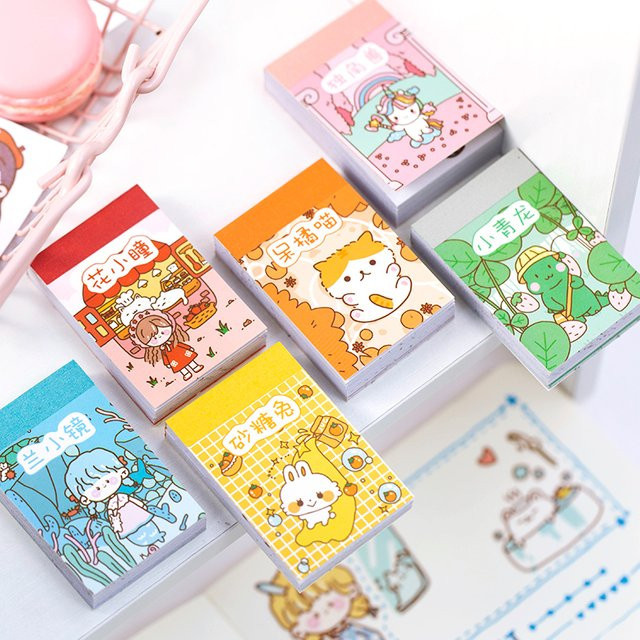 Yoofun Mini-Stickerbuch Fleischbällchen-Serie mit 50 Blatt verschiedenen Mustern in Multicolour für deinen Kawaii-Planer und zur Dekoration - Bild 1