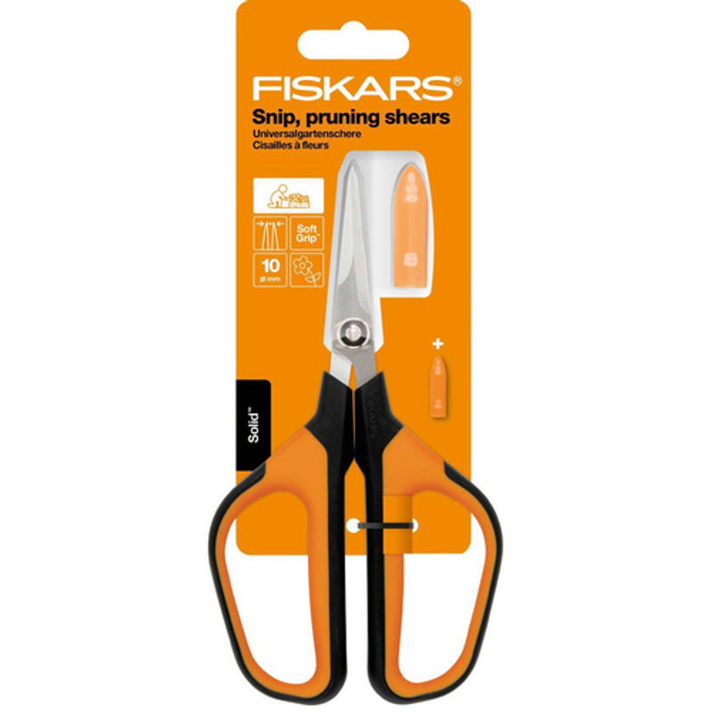 Fiskars Solid SP150 Allzweckschere in Orange und Schwarz mit rostfreiem Stahl, Länge: 23,8 cm - Bild 3