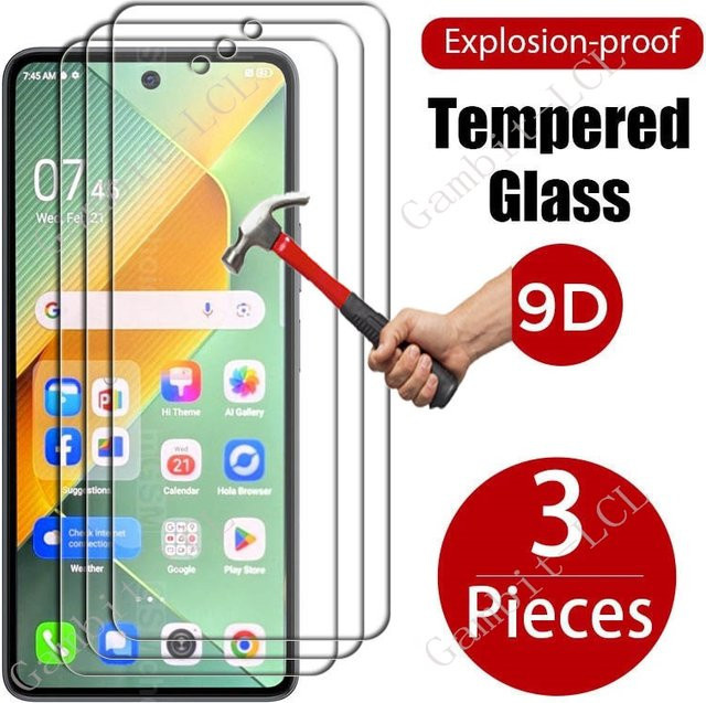 3er-Set gehärtetes Glas Schutzfolie für Tecno Pova 6 Neo 4G, Pova 6 5G, Pova 5 und Pova 3, transparent - Bild 1