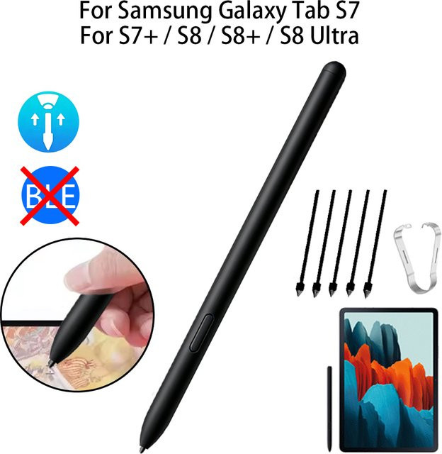 Samsung S Pen Ersatz Stylus für Galaxy Tab S7, S7+, S8, S8+ und S8 Ultra in Schwarz ohne Bluetooth - Bild 1