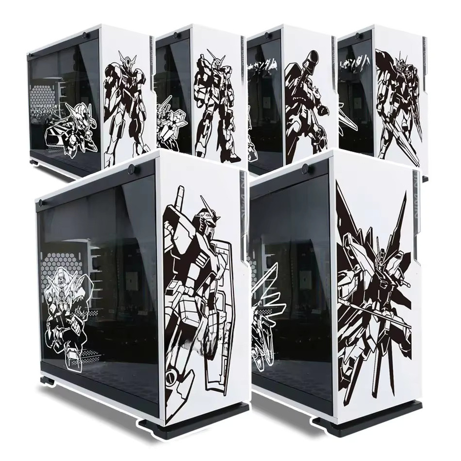 Personaliy Anime Aufkleber für PC-Gehäuse, wasserfester Cartoon Dekor Aufkleber für Computer Chassis, weiß und mehrfarbig - Bild 6