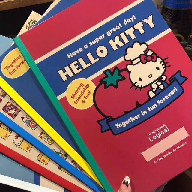 5er Set Hello Kitty Notizbücher B5 mit Linien und Softcover in Mehrfarbig - Bild 1