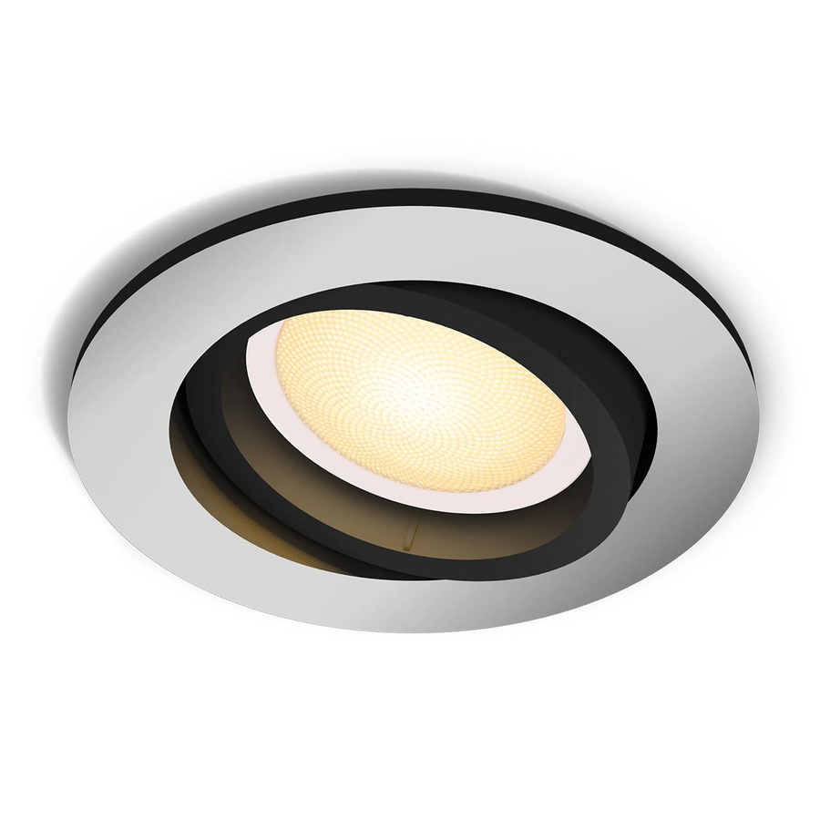 Philips Hue Milliskin LED-Einbaustrahler White Ambiance, rund, Aluminium, Weiß - Bild 2