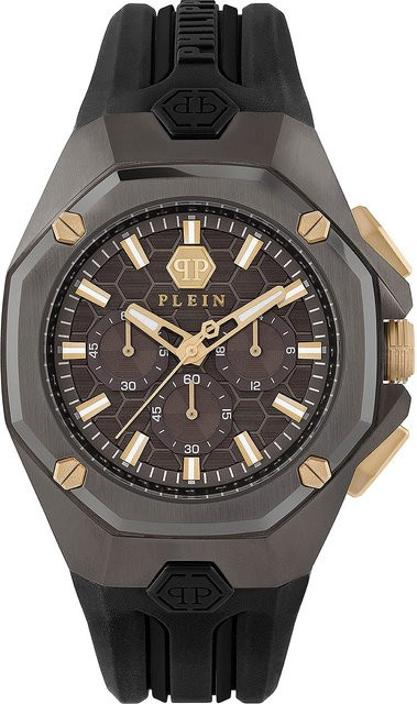 Philipp Plein Chronograph, Quarz, Edelstahl, 45 mm, Herren, Schwarz - Bild 1