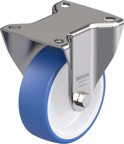 Blickle BX-POTHs 100G Edelstahl-Bockrolle mit 100mm Rad-Durchmesser und 200kg Tragfähigkeit - Bild 1