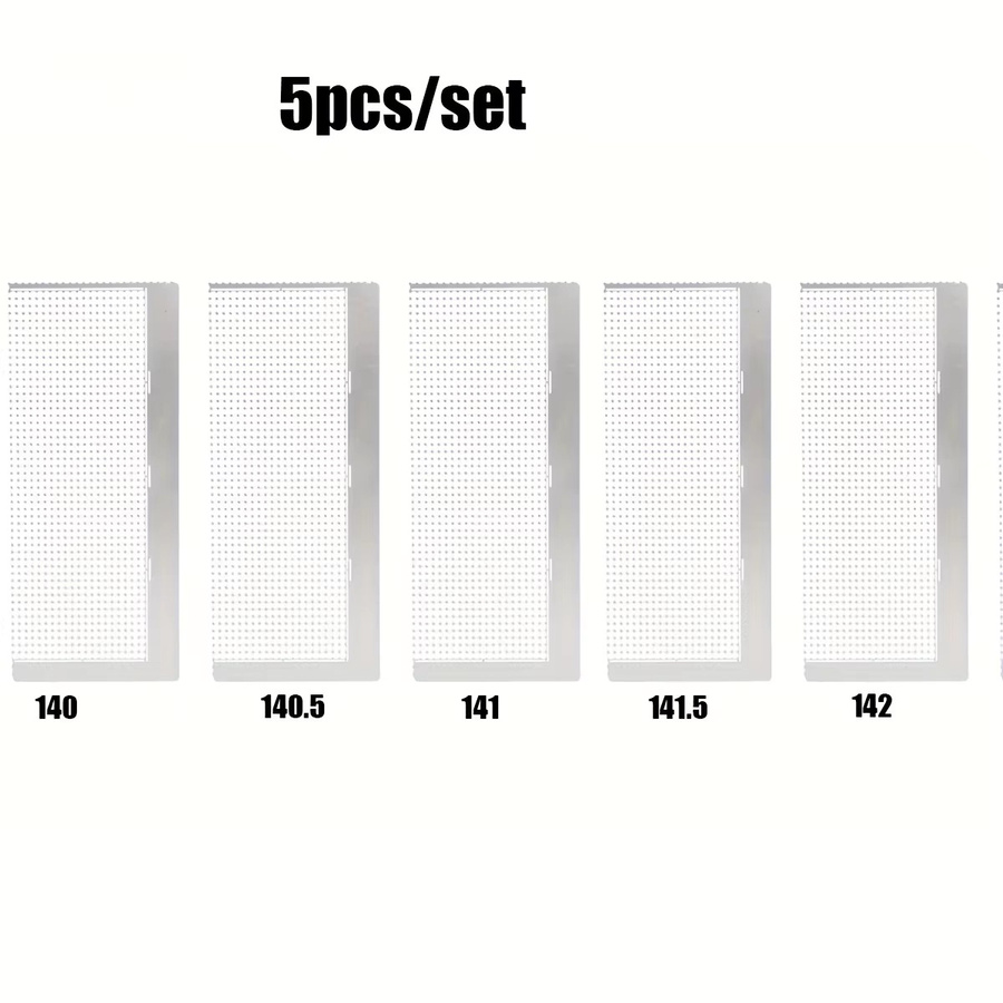 5er-Set Diamantmalerei Edelstahl Lineale mit runden Gittern für DIY Mosaik Zeichnungen in Silber - Bild 2