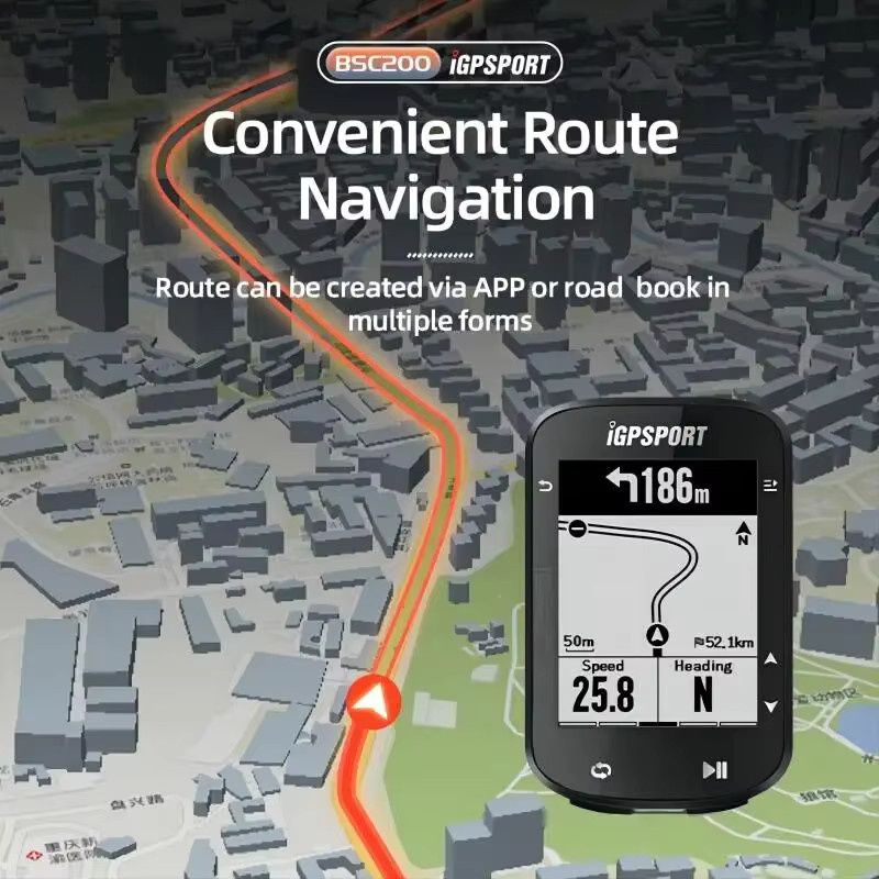 IGP Sport BSC200 GPS Fahrradcomputer mit Bluetooth 5.0 und Routennavigation in Schwarz - Bild 3