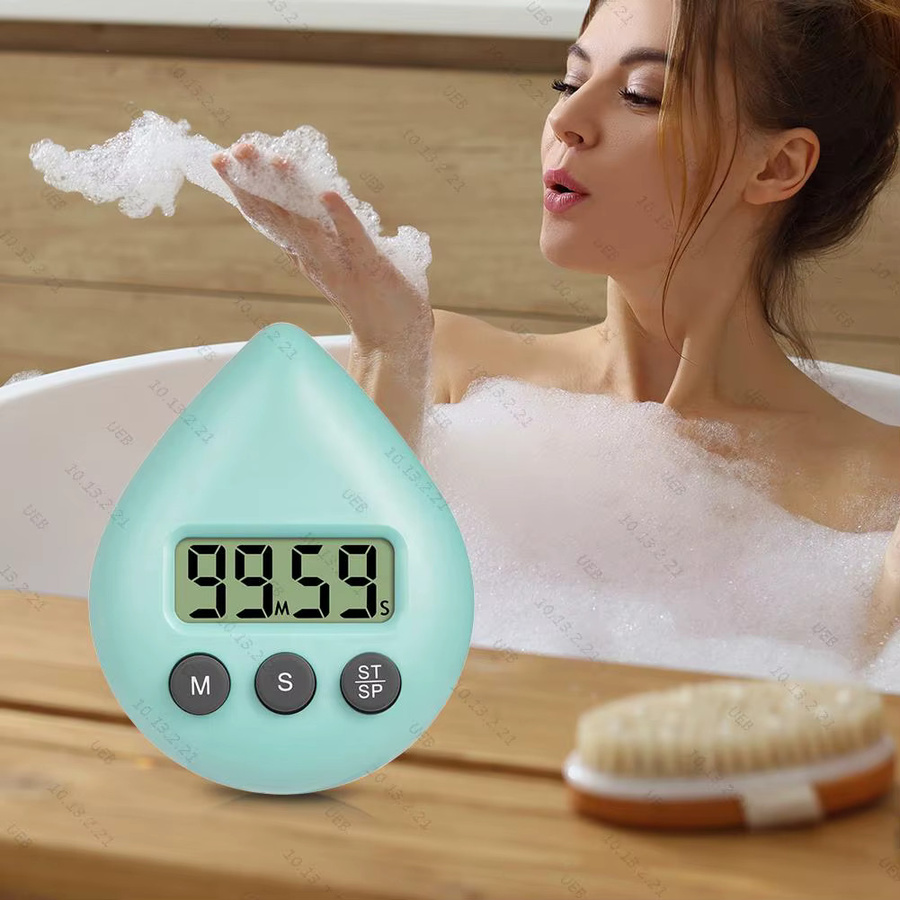 Wasserdichter Dusch-Timer von APWIKOGER in Weiß mit Magnet und Klebefläche für Küche und Badezimmer - Bild 5