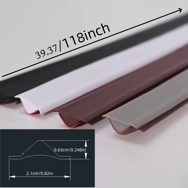 Flexibler Zierleistenstreifen in Braun für Wandecken und Fußleisten mit Selbstklebefläche, B/H: 1 x 1 m - Bild 2