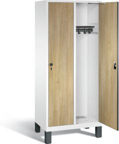 C+P Möbelsysteme Garderobenschrank Evolo in Eiche Sereno und Verkehrsweiß, H x B x T: 185 x 81 x 50 cm - Bild 1