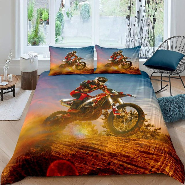 Bettwäscheset Dirtbike Motocross von Binchi Outdoor Product, Mehrfarbig, B/B: 240 x 220 cm - Bild 1