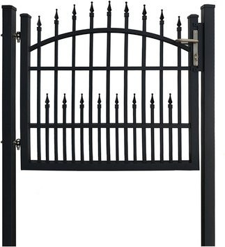 Aluminium Einzeltor Avignon zum Einbetonieren in Anthrazit, B: 120 cm, H: 110 cm - Bild 3