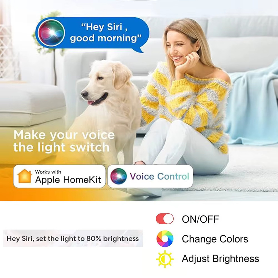 CENFAYA RGB LED Streifen mit Apple HomeKit und WiFi zur TV Hintergrundbeleuchtung, dimmbar via Siri Sprachsteuerung, USB Anschluss, Multicolour - Bild 2