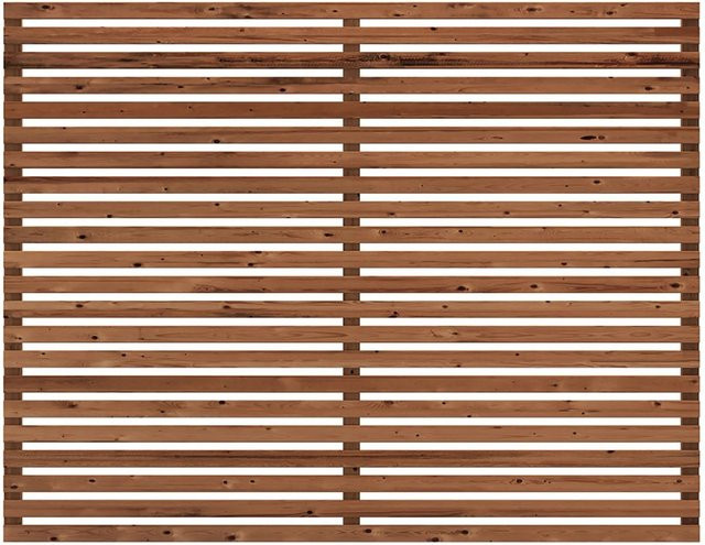 Plus Holz Sichtschutzzaun Tokyo ThermoWood in Goldbraun, Höhe: 180 cm, Breite: 140 cm - Bild 1