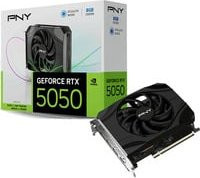 PNY GeForce RTX 5050 Grafikkarte mit Single Fan in Schwarz mit DisplayPort und HDMI - Bild 1