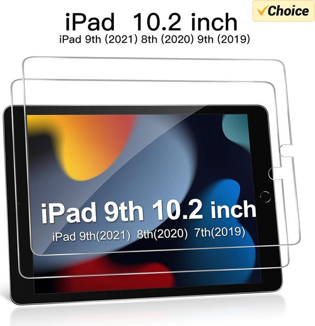 Apple Displayschutzfolie aus gehärtetem Glas für iPad 10,2 Zoll, 9H Härte, transparent - Bild 1