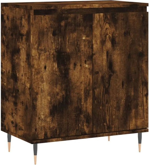 vidaXL Sideboard Räuchereiche in Braun aus Holzwerkstoff und Eisen, B/T/H: 60 x 35 x 70 cm - Bild 1