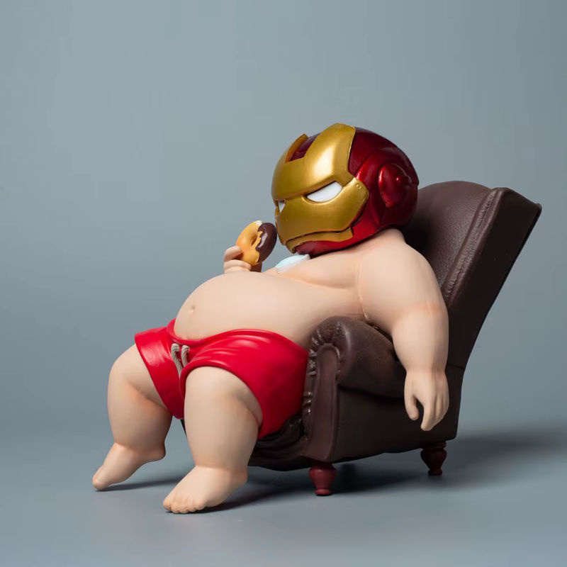 The Avengers Iron Man Fat Boy Figur als niedliche Anime Action Collection Dekoration für Schreibtisch und Auto, mehrfarbig, Höhe: 12 cm - Bild 3