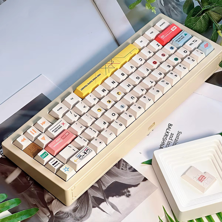 Venit Keys Singapore SMRT Themen-Tastenkappen, 152 Tasten, Cherry Profile, Dye-Sub PBT, Mehrfarbig, für MX mechanische Tastaturen - Bild 5