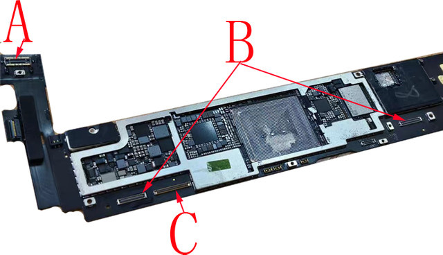 Apple USB-C Lade-Flexkabel FPC-Stecker für iPad Air 6 11 Zoll M2 2024 Modelle A2902 A2903 A2904 in Schwarz - Bild 1