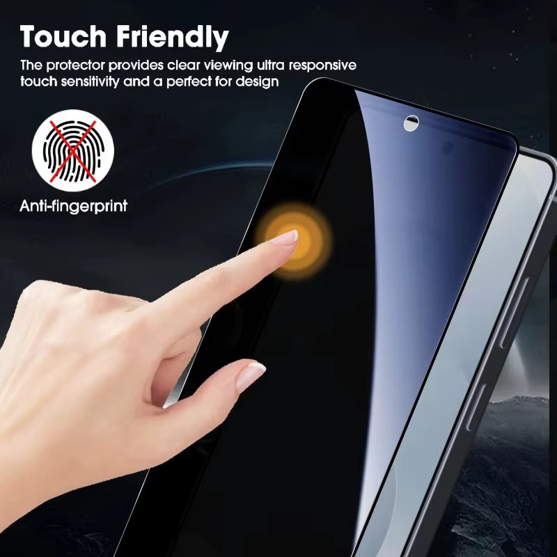 2-teiliges Set Staubfreie Displayschutzfolie aus gehärtetem Glas für Samsung Galaxy S26 S25 S24 S23 S22 S21 Plus Ultra in Transparent mit Privatsphäre-Funktion - Bild 5