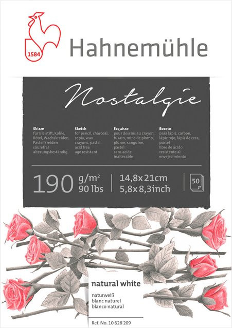 Hahnemühle Skizzenblock Nostalgie in Naturweiß, 50 Blatt A5, 190g/m² - Bild 1