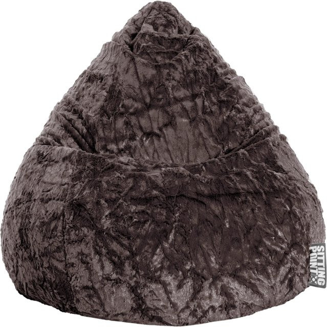 Sitting Point Sitzsack Fluffy 120 in Anthrazit mit abnehmbarem Bezug und Füllöffnung - Bild 1