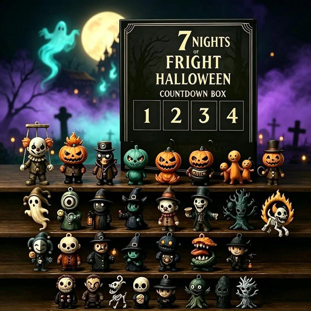 WIKHOSTAR Halloween Adventskalender, 31-teiliges Set, blue - Bild 1