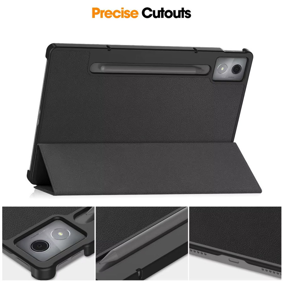 ZNOVAY Magnetische Tri-Folding Schutzhülle aus PU-Leder für Lenovo IdeaTab Pro 12,7 Zoll (Modelle 2025 TB373FU und TB375FC) in Schwarz oder Grün - Bild 5