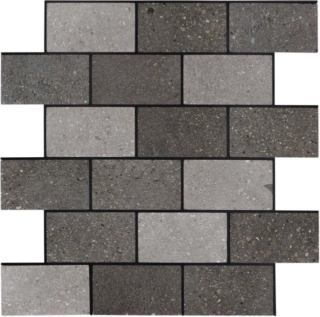 Dalsys Selbstklebende Fliesen in Steinoptik Natur Grau Mix, 11 Stück mit 0,87 m² Abdeckung - Bild 1