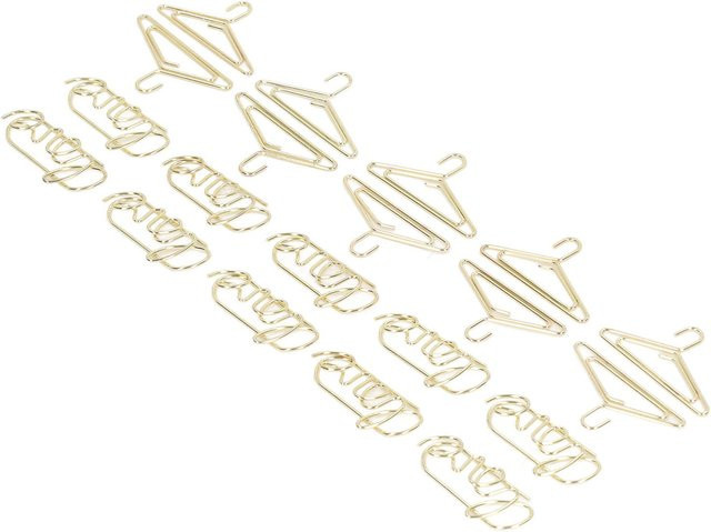 GoolRC Büroklammern Set aus galvanisiertem Metall in Gold und Weiß, 100 Stück Planer-Clips für Schule und Zuhause - Bild 1