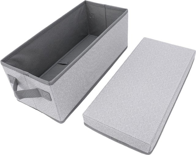 DaiXiao-N11 CD-Aufbewahrungsbox aus Vlies, 2 Stück, Staubdicht und Faltbar, Grau - Bild 1