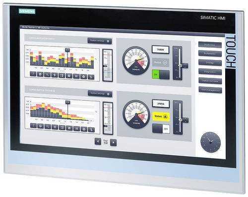 Siemens SPS-Bedienpanel 6AV2124-0UC02-0AX1 in Grau mit Ethernet/LAN - Bild 1